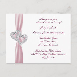 Invitación a la cena de personalizado de corazones