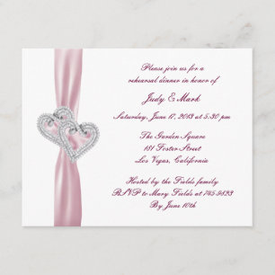 Invitación a la cena de personalizado de corazones