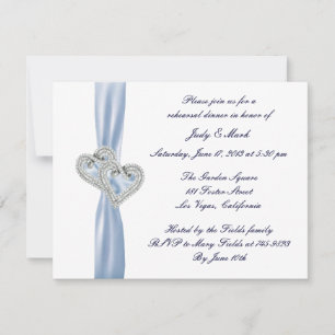 Invitación a la cena de personalizado Ice Blue Hea