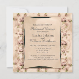 Invitación a la cena de Rosa de época