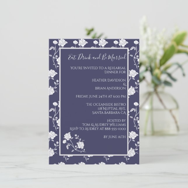 Invitación a la cena de Rosa naval (Anverso de pie)