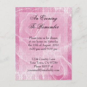 Invitación a la cena de Rosas de encaje mayores