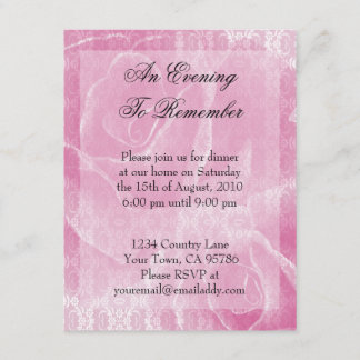 Invitación a la cena de Rosas de encaje mayores