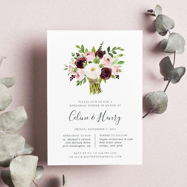 Invitación a la cena de Rubor Bouquet (Subido por el creador)