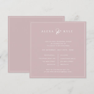 Invitación a la cena de Rubor Pink Square