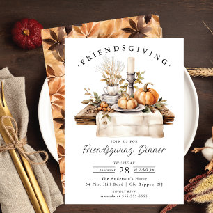 Invitación a la cena de Rustic Friendscome