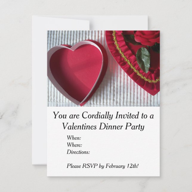 Invitación a la cena de San Valentín (Anverso)