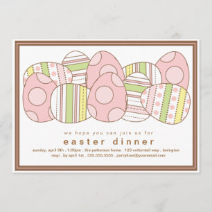 Invitación a la cena de Semana Santa con decoració