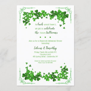 Invitación a la cena de Shamrock Corners