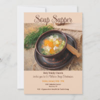 Invitación a la cena de sopa