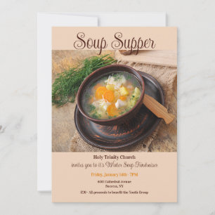 Invitación a la cena de sopa