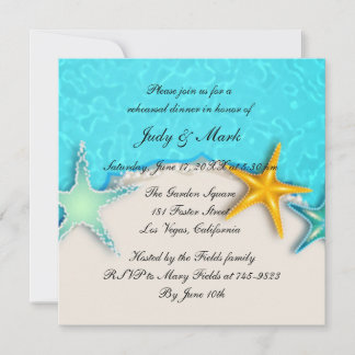 Invitación a la cena de Starfish Summer Beach