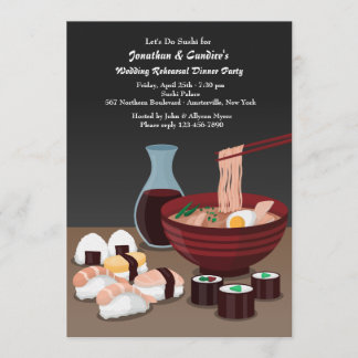 Invitación a la cena de sushi