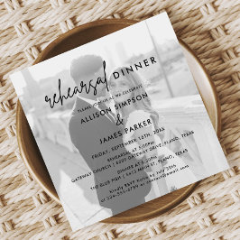 Invitación a la cena de un Boda fotográfico modern
