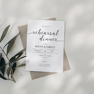 Invitación a la cena de un ensayo clásico elegante