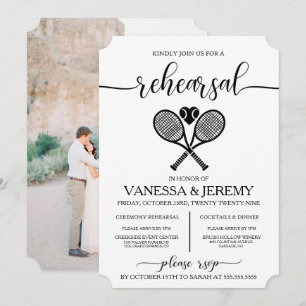 Invitación a la cena de un ensayo de amor al tenis