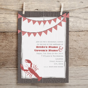 Invitación a la cena de un ensayo de Boda de lango