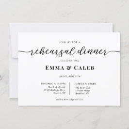 Invitación a la cena de un ensayo de caligrafía mo