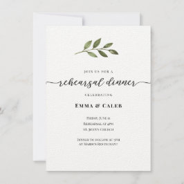 Invitación a la cena de un ensayo de caligrafía mo