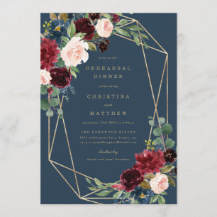 Invitación a la cena de un ensayo de elegancia geo