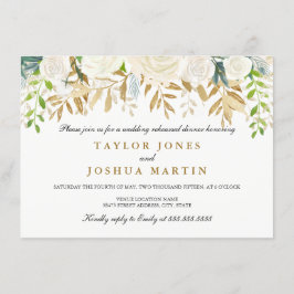 Invitación a la cena de un ensayo de hojas de flor