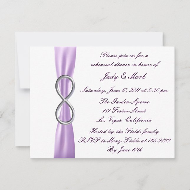 Invitación a la cena de un ensayo de infinito Lave (Anverso)