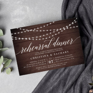 Invitación a la cena de un ensayo de luces de cuer