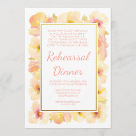 Invitación a la cena de un ensayo de melocotón y o