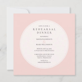 Invitación a la cena de un ensayo de Moda rosa de