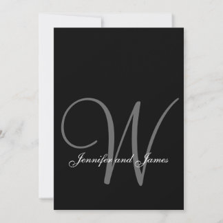 Invitación a la cena de un ensayo de monograma mod