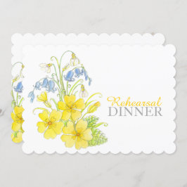 Invitación a la cena de un ensayo de ramo de prima