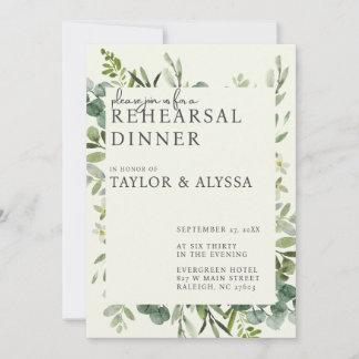 Invitación a la cena de un ensayo de vegetación