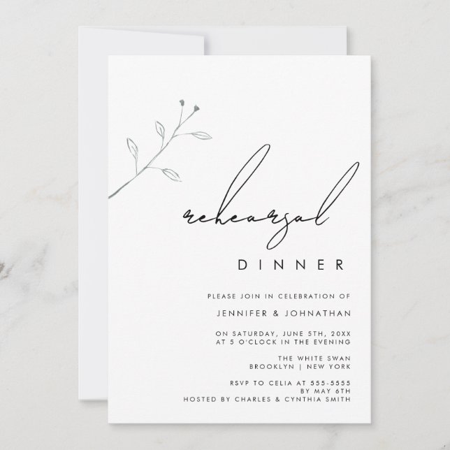 Invitación a la cena de un ensayo de vegetación de (Anverso)