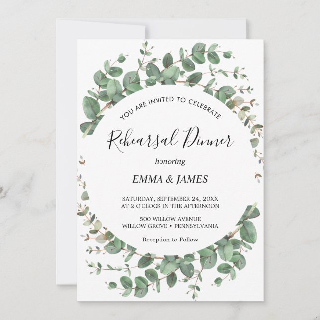 Invitación a la cena de un ensayo de vegetación es (Anverso)