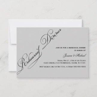 Invitación a la cena de un ensayo elegante