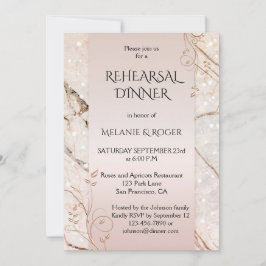 Invitación a la cena de un ensayo floral de Rosa d