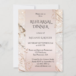 Invitación a la cena de un ensayo floral de Rosa d