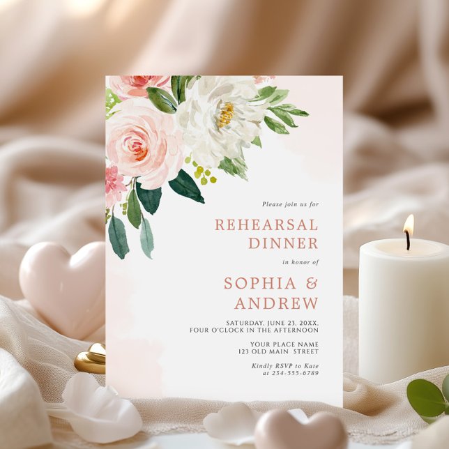 Invitación a la cena de un ensayo floral de rosa r (Subido por el creador)