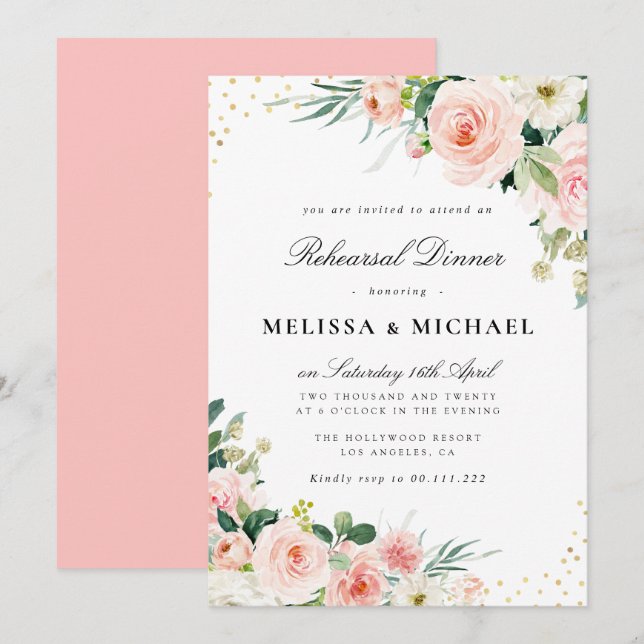 Invitación a la cena de un ensayo floral y ruidoso (Anverso / Reverso)