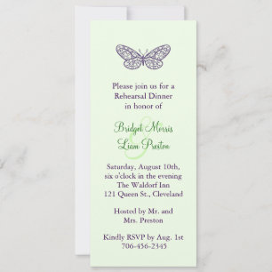 Invitación a la cena de un ensayo flutter (verde)