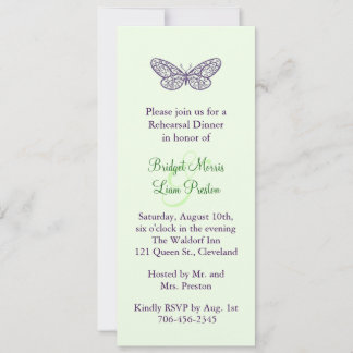Invitación a la cena de un ensayo flutter (verde)