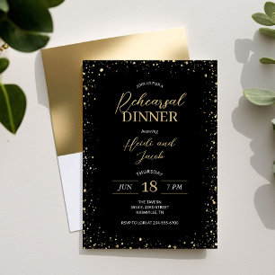 Invitación a la cena de un ensayo Glitz moderno