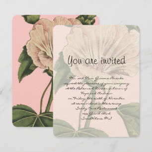 Invitación a la cena de un ensayo milenal rosa