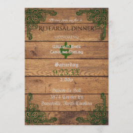 Invitación a la cena de un ensayo rústico de clada