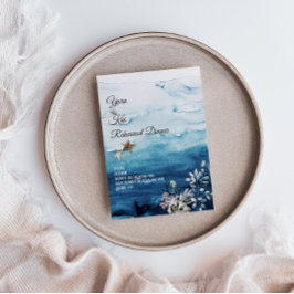 Invitación a la cena de un ensayo rústico oceánico