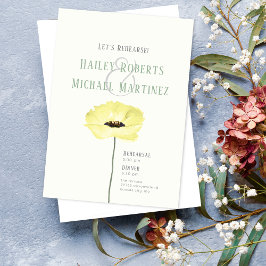 Invitación a la cena de un ensayo simple de amapol