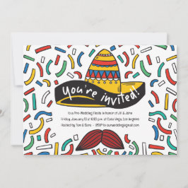 Invitación a la cena de un ensayo temático mexican