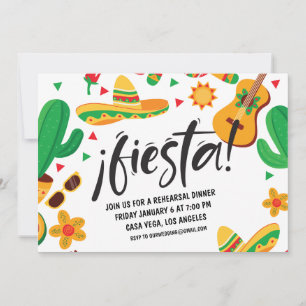 Invitación a la cena de un ensayo temático mexican