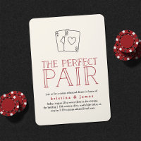 Invitación a la cena de un juego de pares perfecto