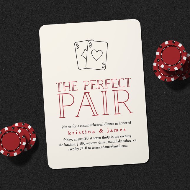 Invitación a la cena de un juego de pares perfecto (Subido por el creador)